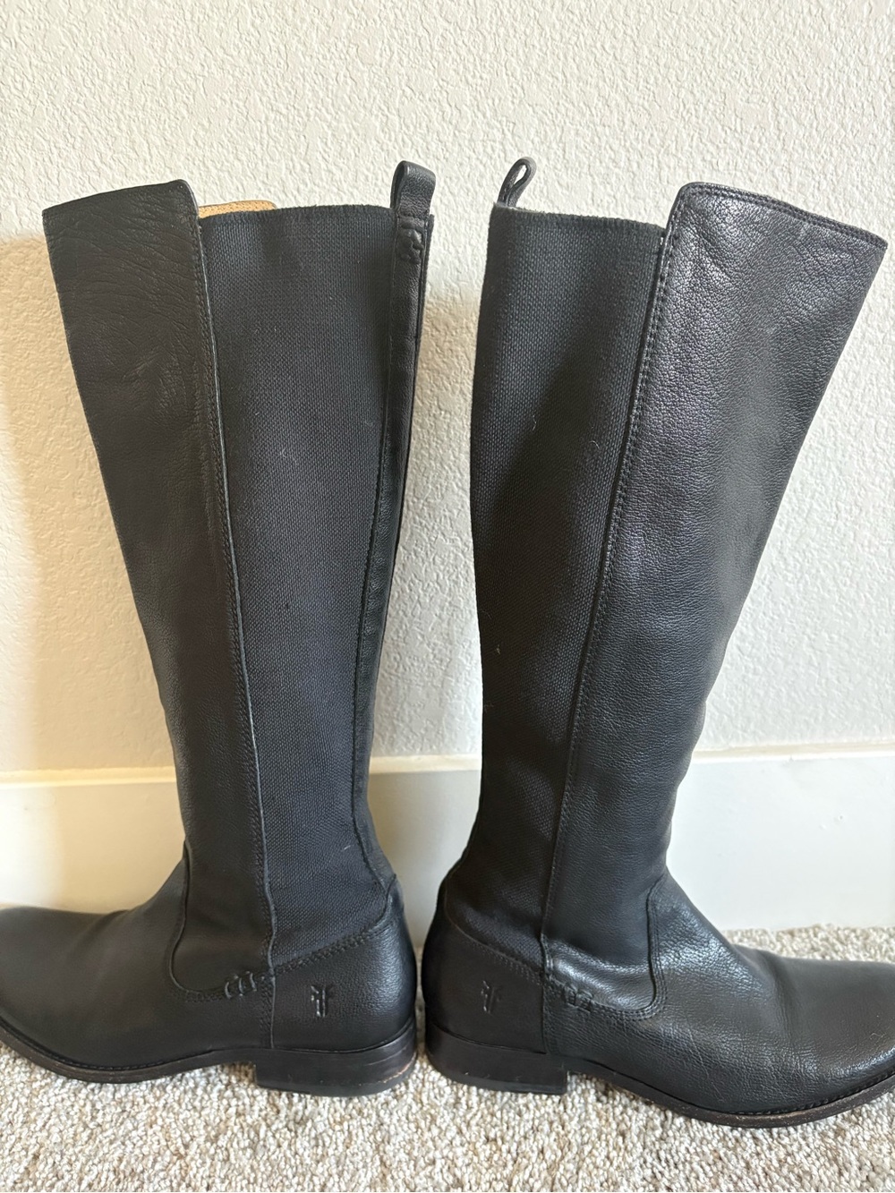 Frye Molly Black Leather Riding Boots size 8 - Picture 8 of 10
